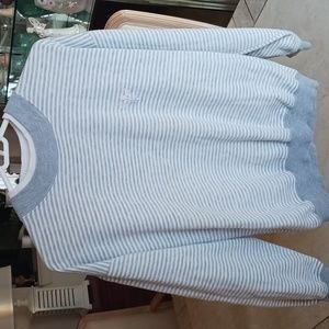 Vintage women's sweatshirt..brand- ROW G..sz Large..white/gray stripe